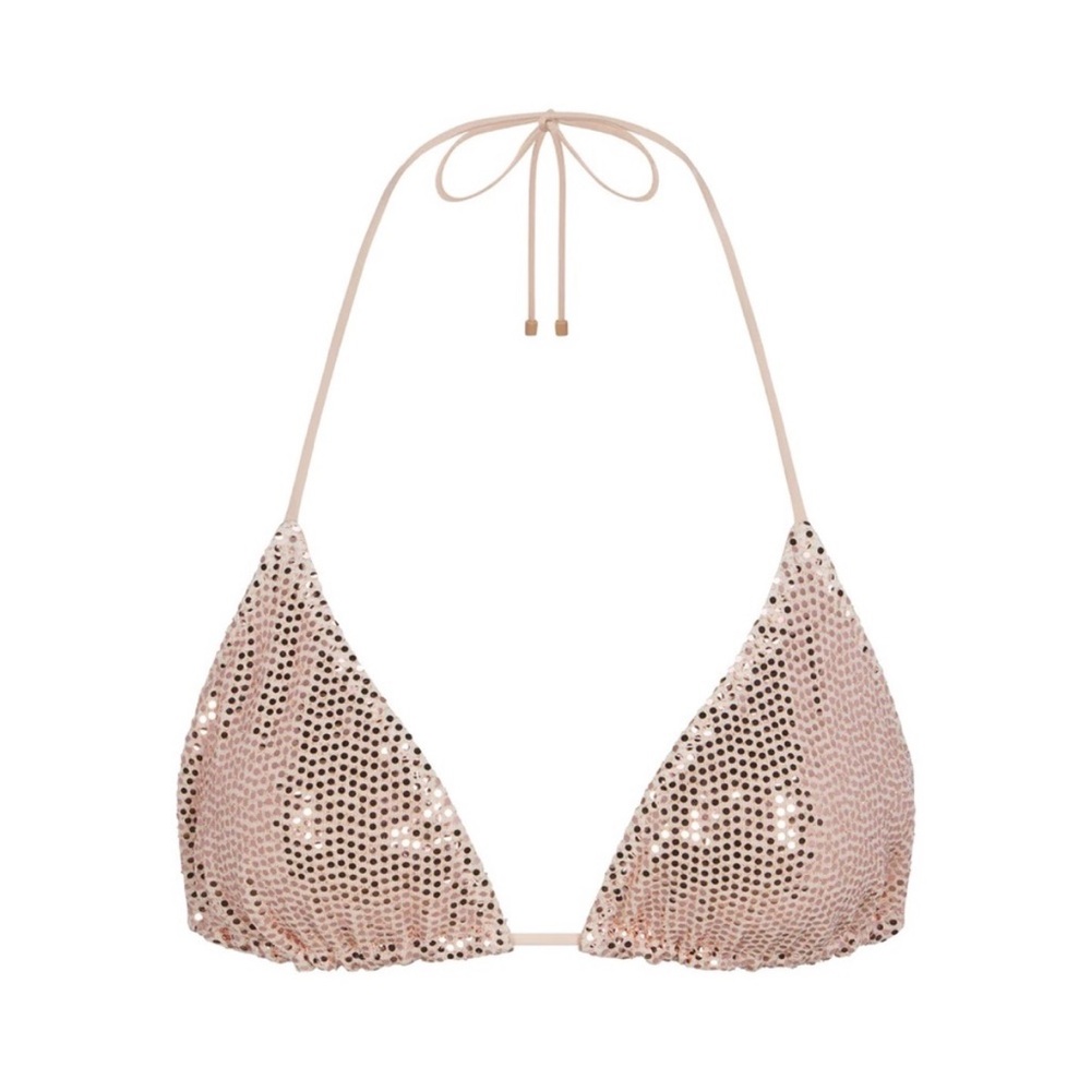 🔥 NWT (SET) LIMITED EDITION SKIMS Sequin 2 PC (Top & Bottom) CLAY - Picture 7 of 13
